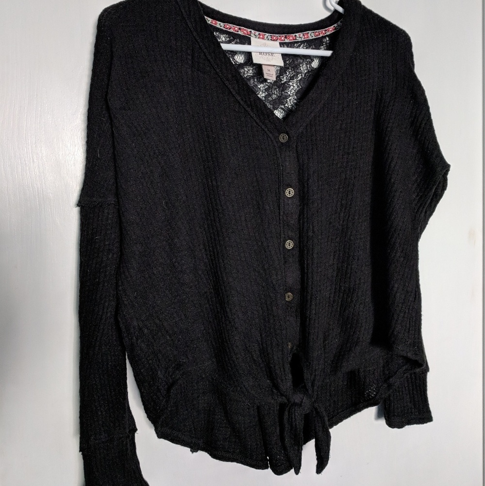 Waffle-knit sweater
